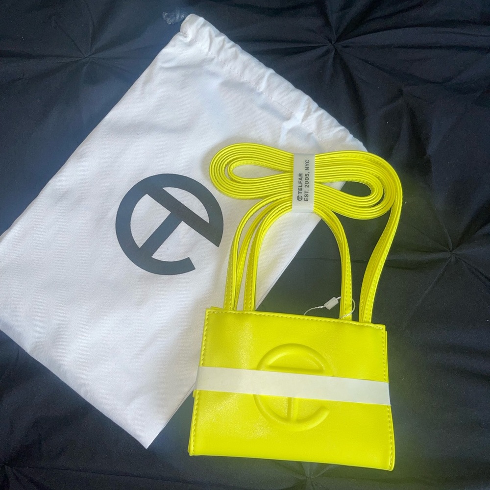 Brand new with tags Telfar Highlighter Yellow Small Bag